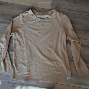 Women’s L.L. Bean Gold Waffle Long-Sleeve Crew Neck